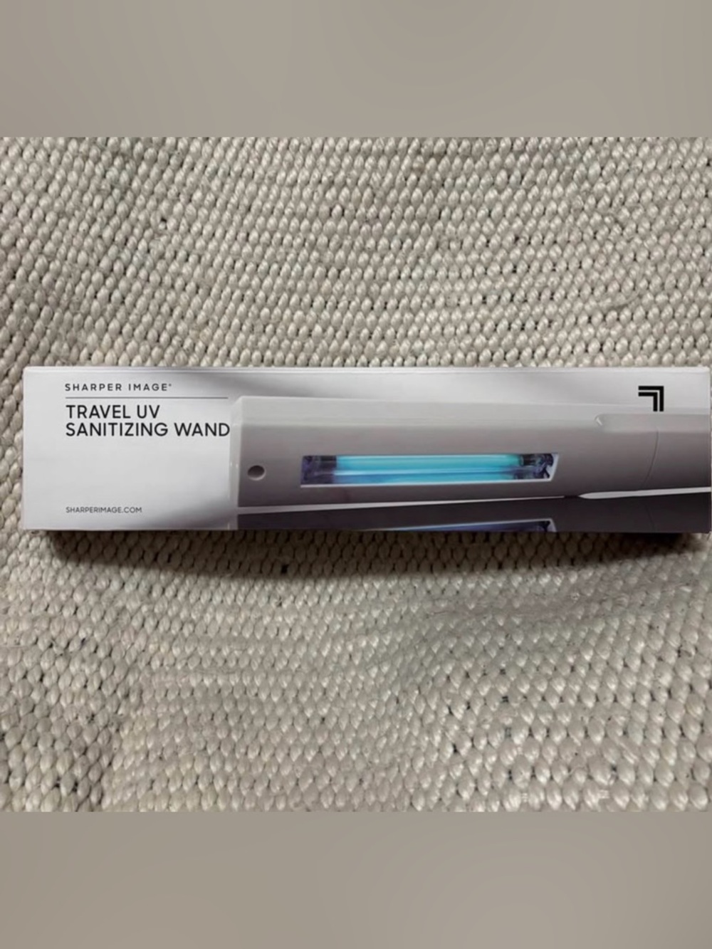 Sharper Image White Travel UV Sanitizing Wand with Blue Light. Brand new in box.